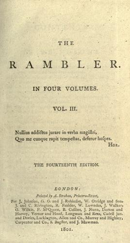 Discuss on the periodical The Rambler (1750-1752)